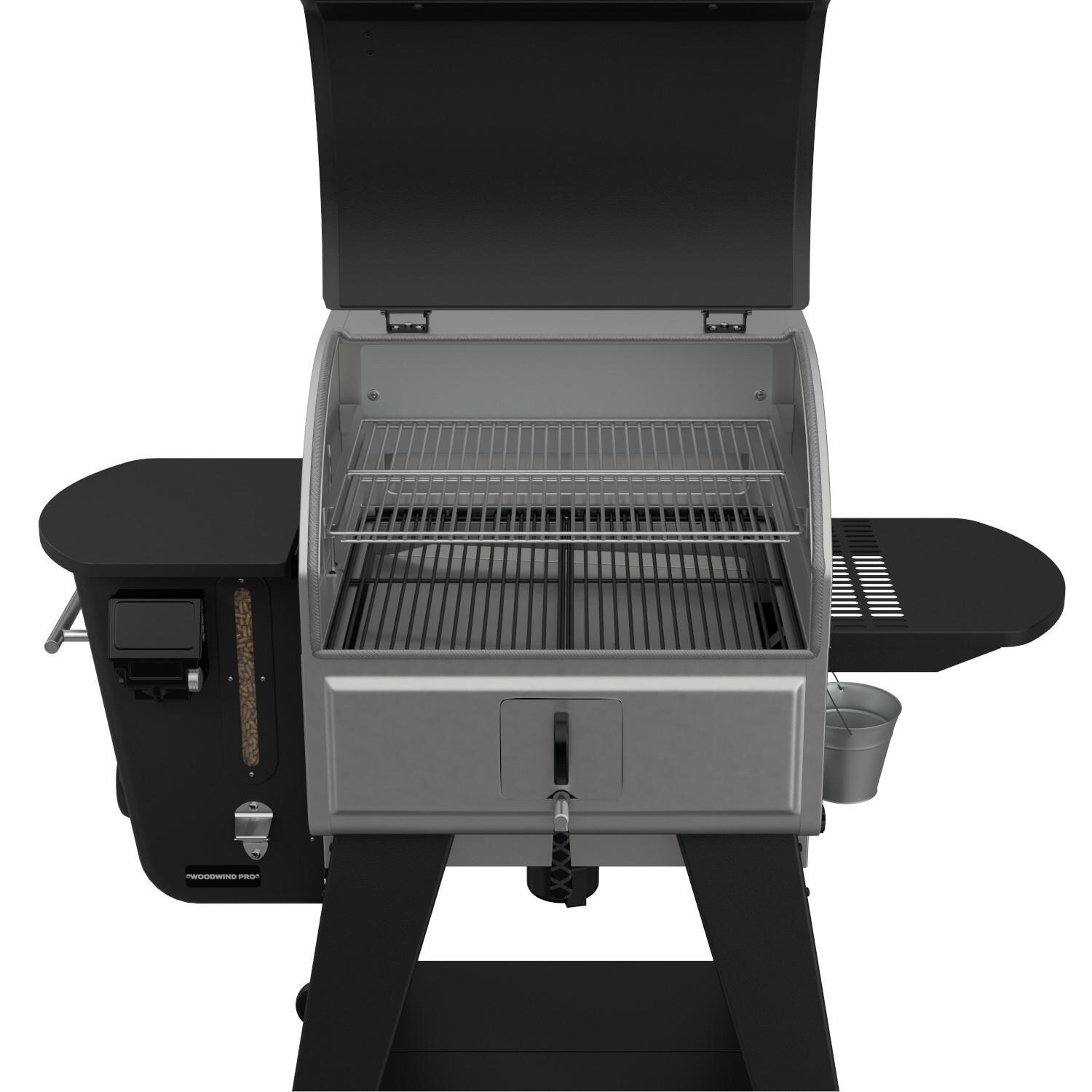 Camp Chef PG24WWSB Woodwind Pro WiFi 24 Inch Pellet Grill - Lid Open - White background thumbnail