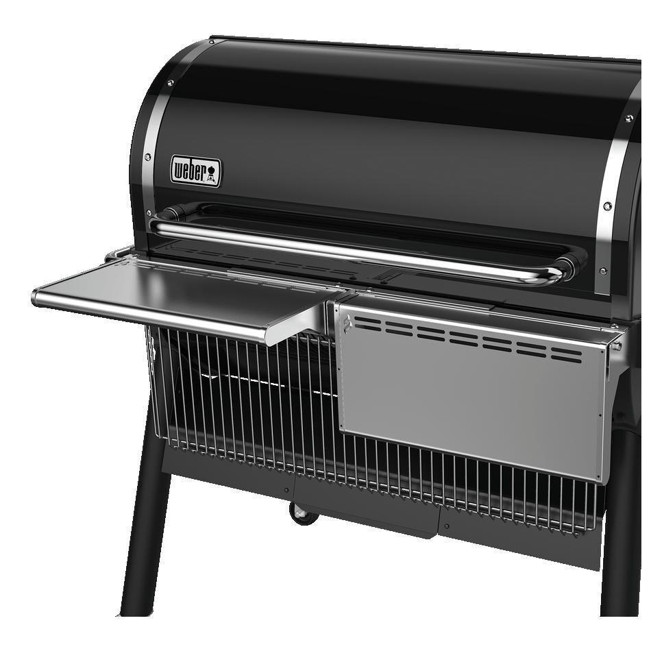 Weber SmokeFire EX6 Wi-Fi Enabled 36-Inch Wood Fired Pellet Grill W/ Front Table, Side Table, Wet Smoke Kit Cutting Board 23510001 7001 7003