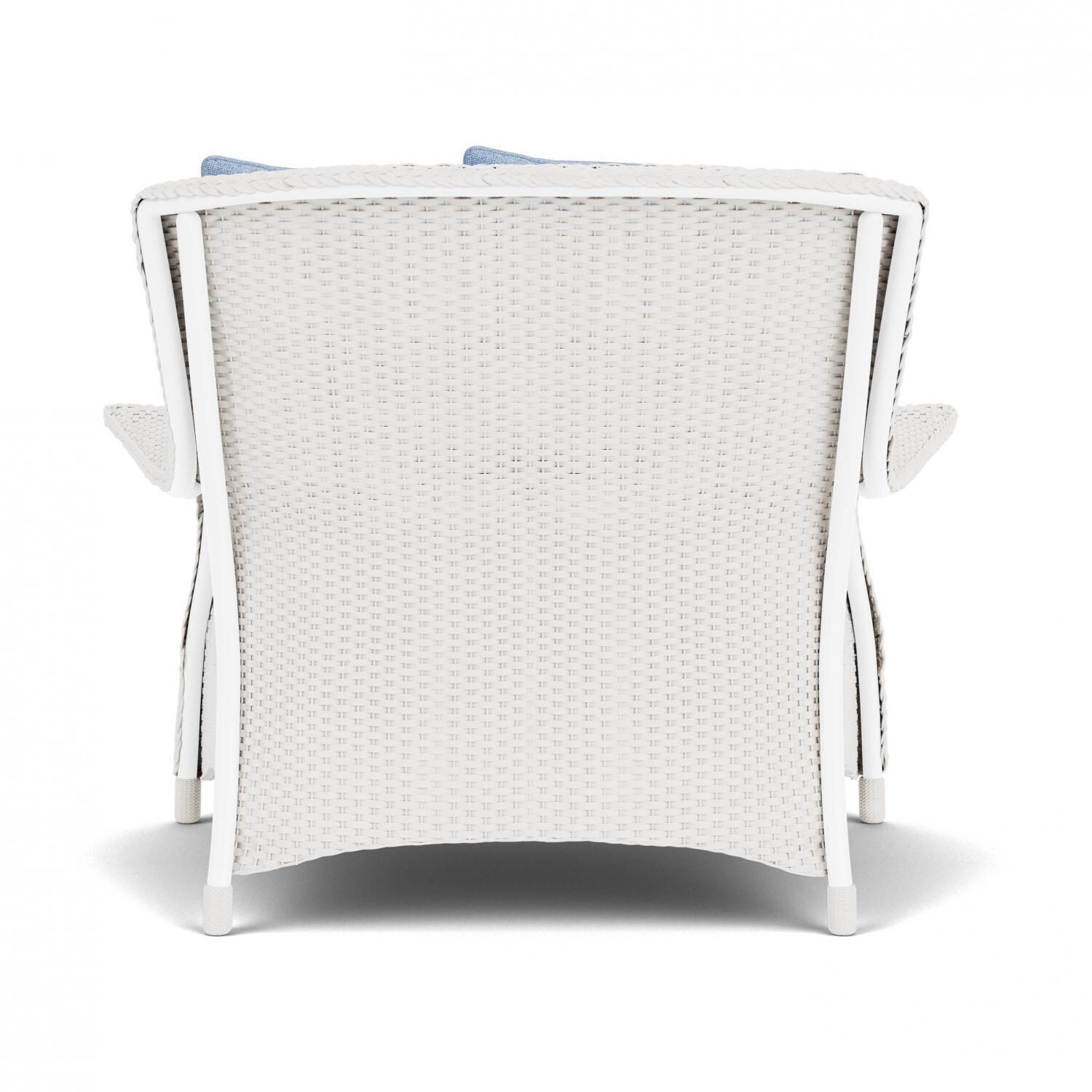 Lloyd Flanders Mandalay Chair and a Half in White Finish with Demo Skyway Fabric - Back thumbnail