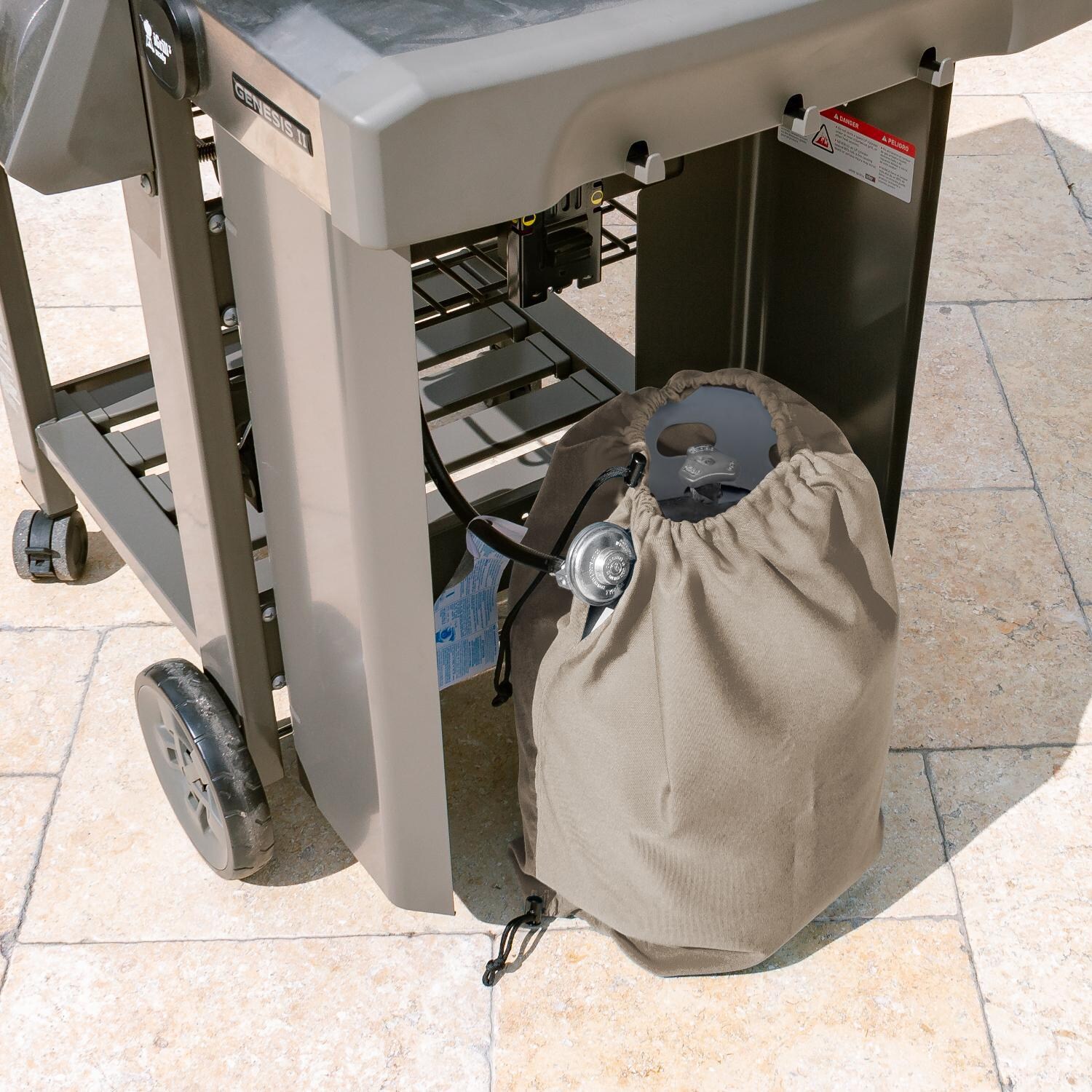 Signature Series Propane Tank Cover by BBQGuys - Lifestyle thumbnail