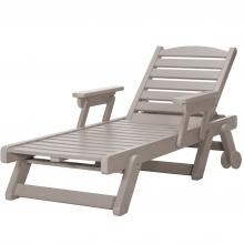 Pawleys Island Sunrise Poly Lumber Patio Chaise Lounge - Weatherwood