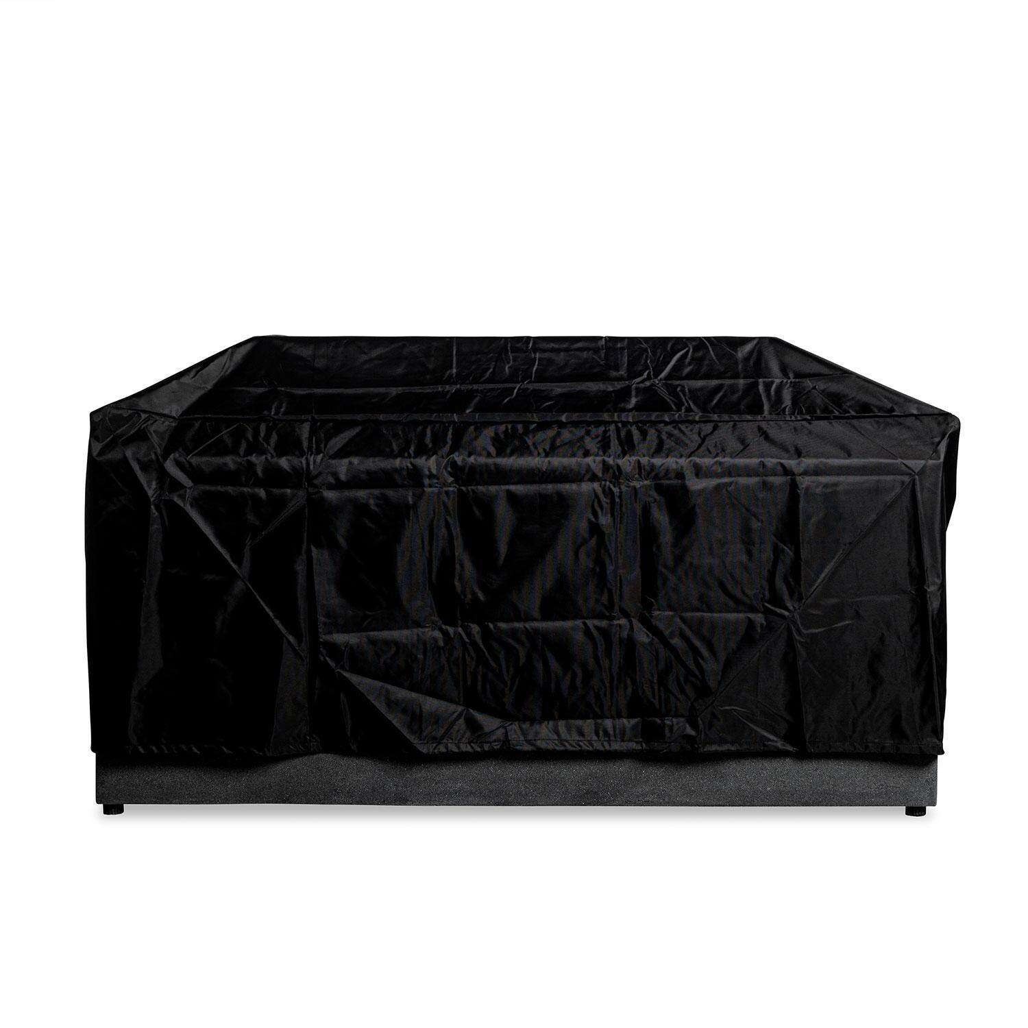 Glenwood 55-in Rectangular Concrete Propane Fire Pit in Graphite by Lakeview Outdoor Designs - Cover On - White Background thumbnail