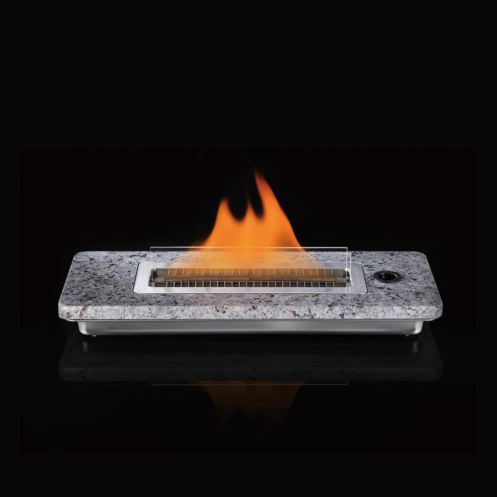 Lovinflame - 425008 + 425010 (2) - Tabletop Firepit w/ Fuel - Granite - Dark Background thumbnail