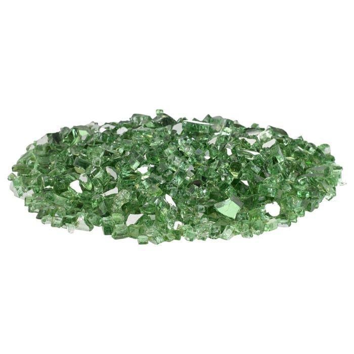 BBQGuys Signature AFF-EVGRRF-10-J 1/4-in Evergreen Reflective Fire Glass - Glass Pile - White Background thumbnail