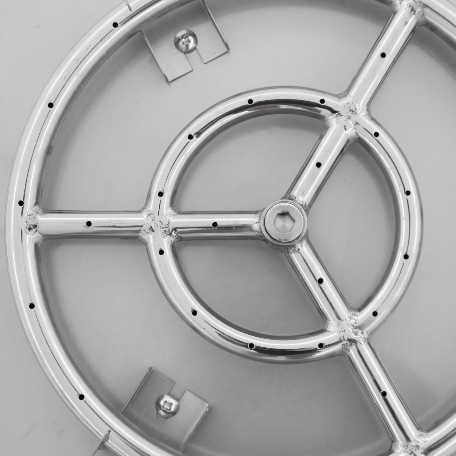 BBQGuys Signature Series 18-Inch Round Propane Flat Pan With Ring Burner - Burner Detail thumbnail