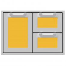 Hestan 30-Inch Double Drawer And Single Storage Door Combo - Sol - AGSDR30-YW image