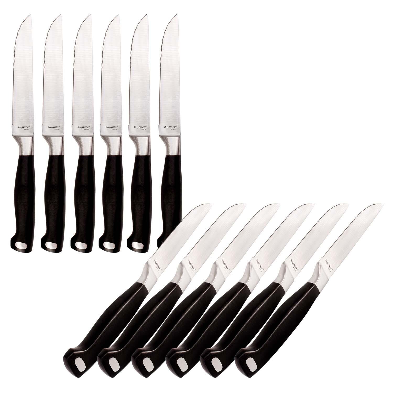 BergHOFF 4 1/4-in Bistro 12 Pc Stainless Steel Steak Knife Set
