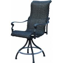 Darlee Victoria Resin Wicker Patio Counter Height Swivel Bar Stool image