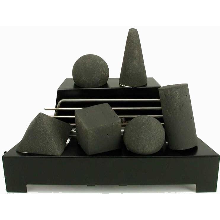 Rasmussen 20-Inch Black ALTERNA See-Thru FireShape Set With Vent-Free Black Chassis Burner thumbnail