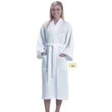 Terry Town Waffle Weave Kimono Robe One Size Fits Most - Beige image