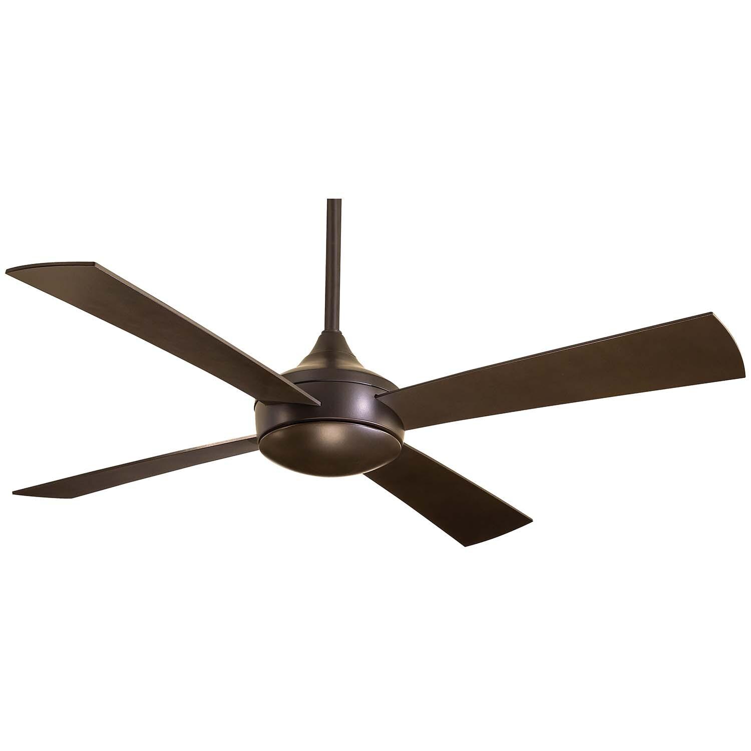 Minka-Aire F523L-ORB Aluma Wet 52-Inch 4-Blade LED Ceiling Fan in Oil Rubbed Bronze Finish w/ Oil Rubbed Bronze Blades & Tinted Opal Glass - With Cap thumbnail
