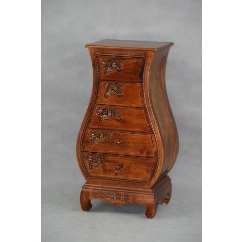 International Caravan Carved Wood Bombay Chest With Drawers