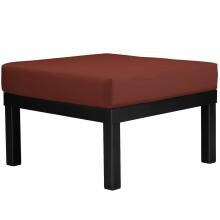 Ashbee Aluminum Patio Ottoman By Telescope Casual - Textured Black/Crimson