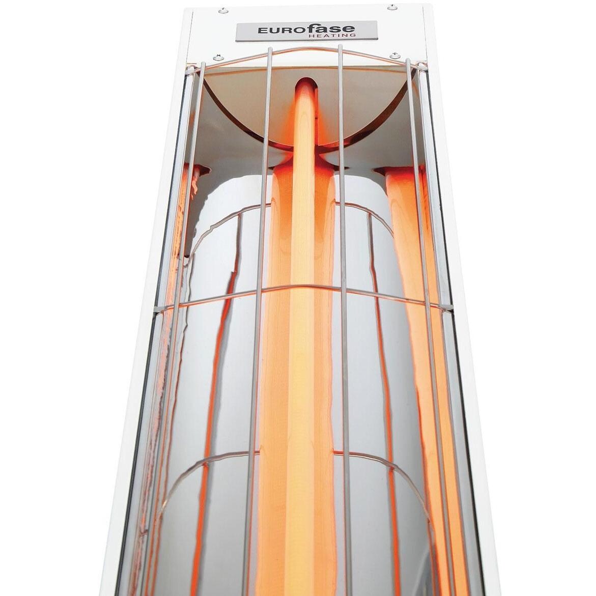 Eurofase EF30208W 61 Inch 3000 Watt Single Element Marine Grade 208V Electric Patio Heater in White - Close Up - On - White Background thumbnail