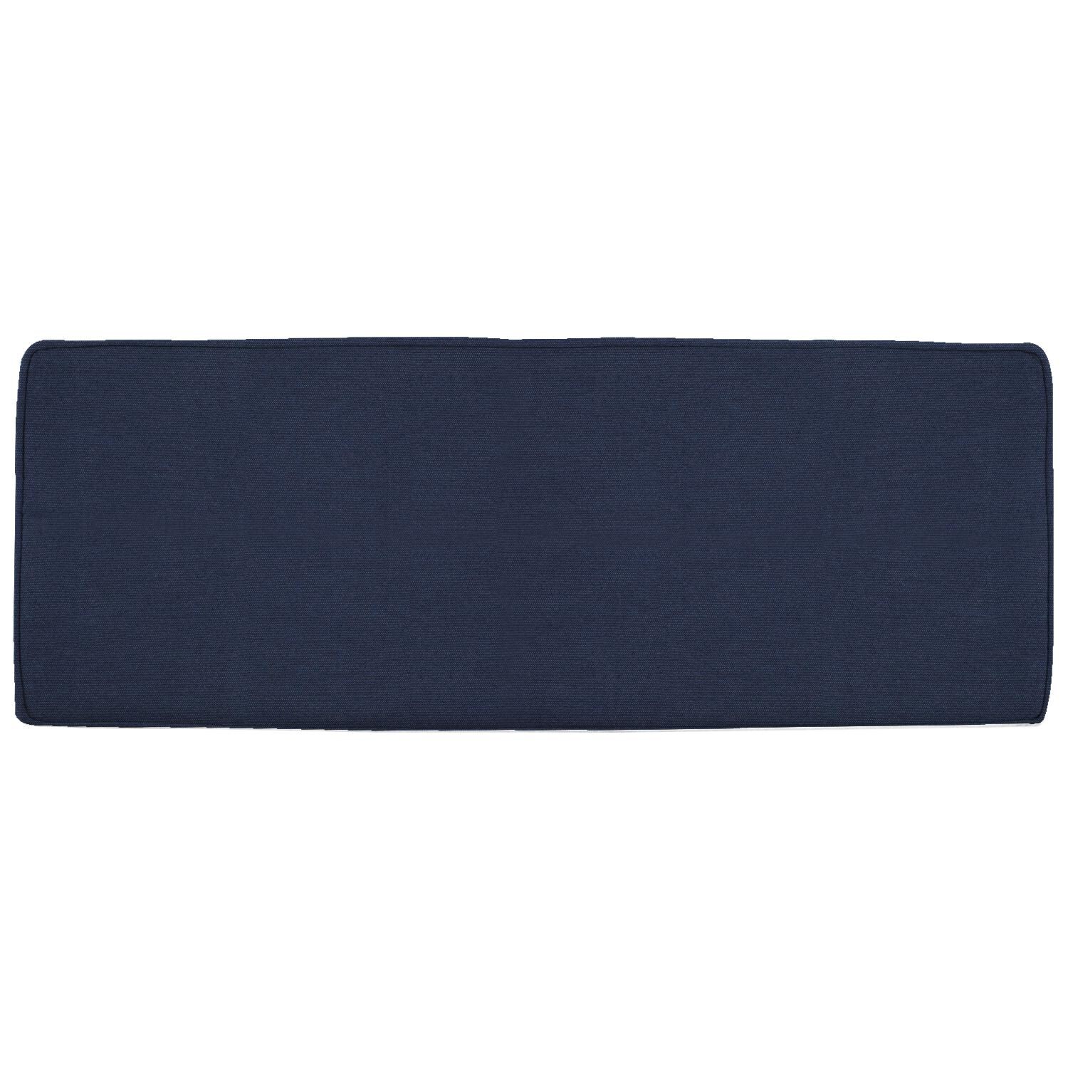 Sunbrella Canvas Navy Large Outdoor Replacement Bench Cushion W/ Piping By UltimatePatio.com