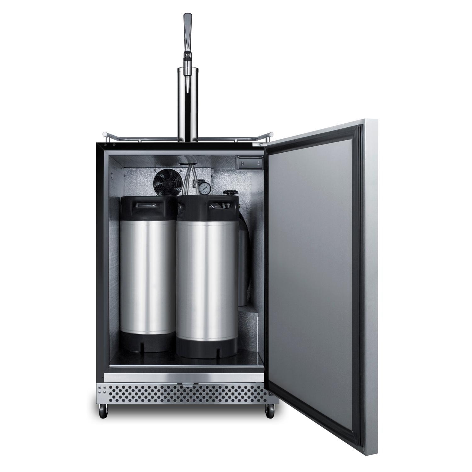 Summit SBC696OSNCF Commercial Outdoor Rated Single Tap Cold Brew Nitro Coffee Dispenser / Kegerator - With Tanks thumbnail