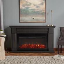 Real Flame 8230E-GRY Carlisle 59-Inch Electric Fireplace With Mantel - Gray