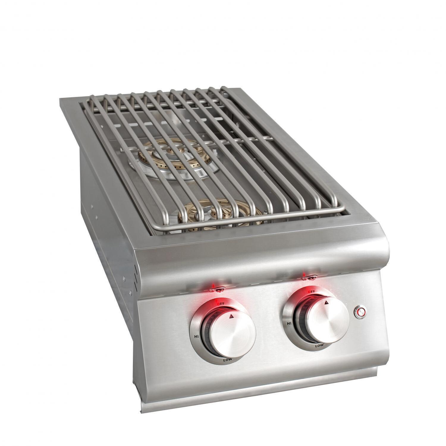 Blaze BLZ-SB2LTE-LP Premium LTE Built-In Propane Stainless Steel Double Side Burner With Lid thumbnail