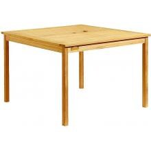Classic 42 Inch Natural Shorea Square Patio Dining Table By Oxford Garden image