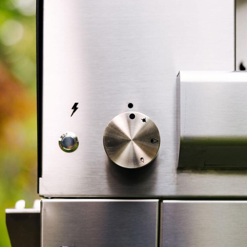 Fontana Forni FTFIR-H-R + FTCART-L Firenze Hybrid Pizza Oven on Cart - Red - Controls - Detail thumbnail