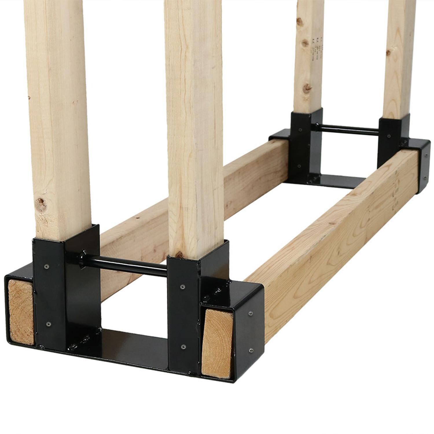 Ultimate Patio SC-QX-SLRB Adjustable Steel Log Rack Brackets - Components Assembled (Lumber Not Included) thumbnail