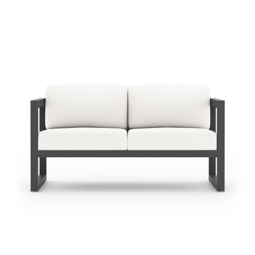 Misty Cove 3 Piece Seating Set in Slate w/Sofa & Canvas Natural Cushions by Lakeview - Loveseat - White Background thumbnail
