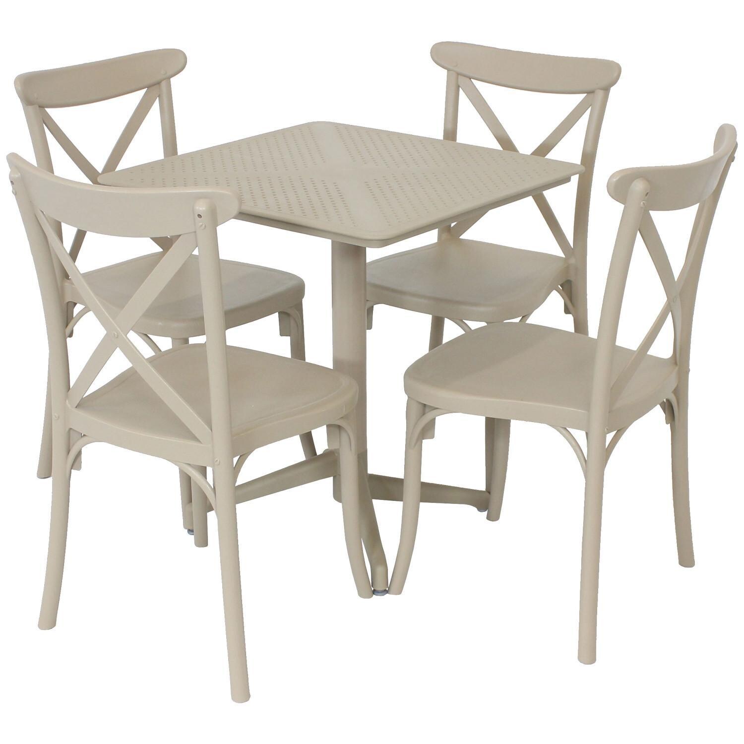 Ultimate Patio Coffee All-Weather 5-Piece Dining Set - Coffee thumbnail
