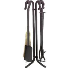 Dagan Industries 27-Inch 5-Piece Black Wrought Iron Fireplace Tool Set With Stand image