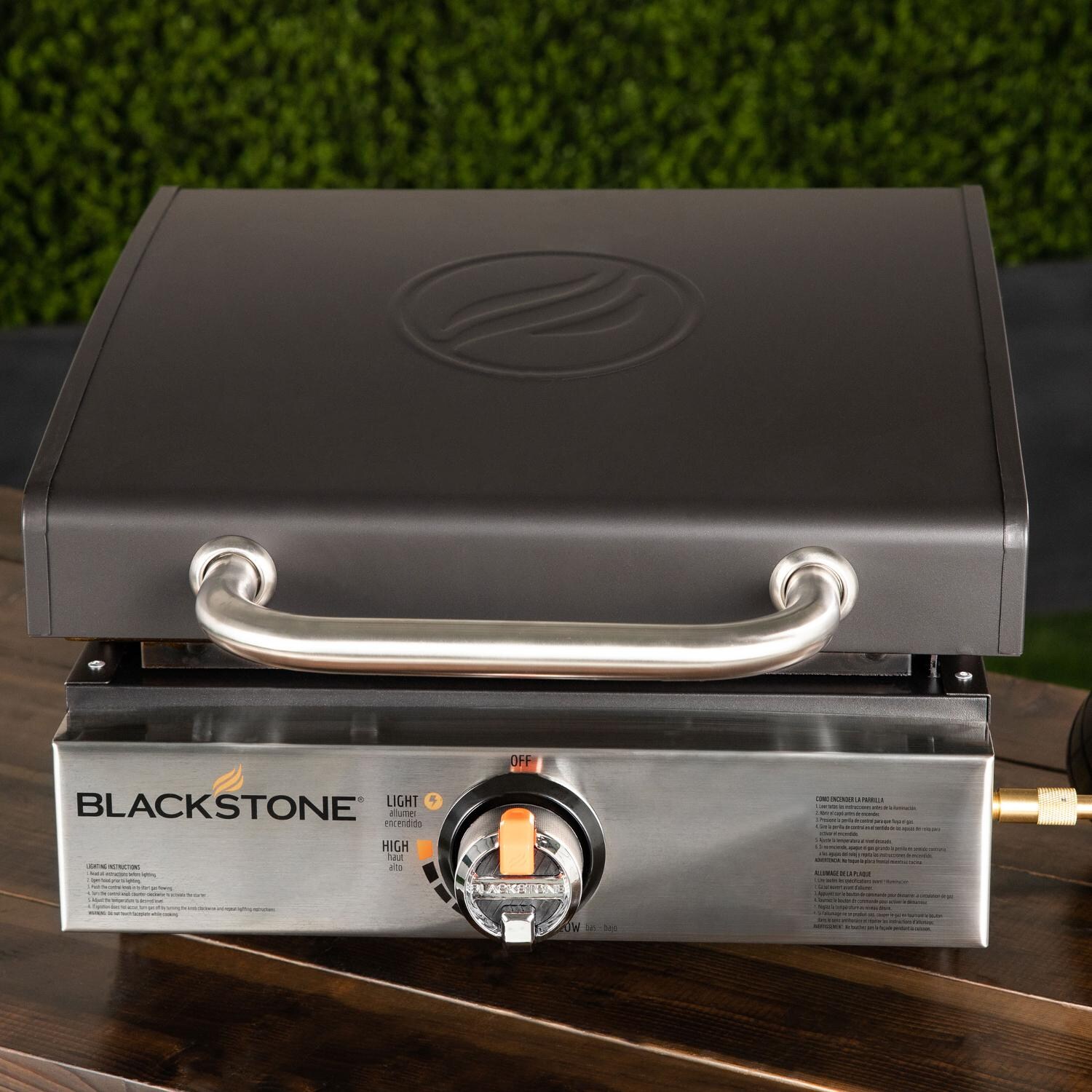 Blackstone - 1814 - Original 17-Inch Tabletop Griddle W/ Hood - Outdoors thumbnail
