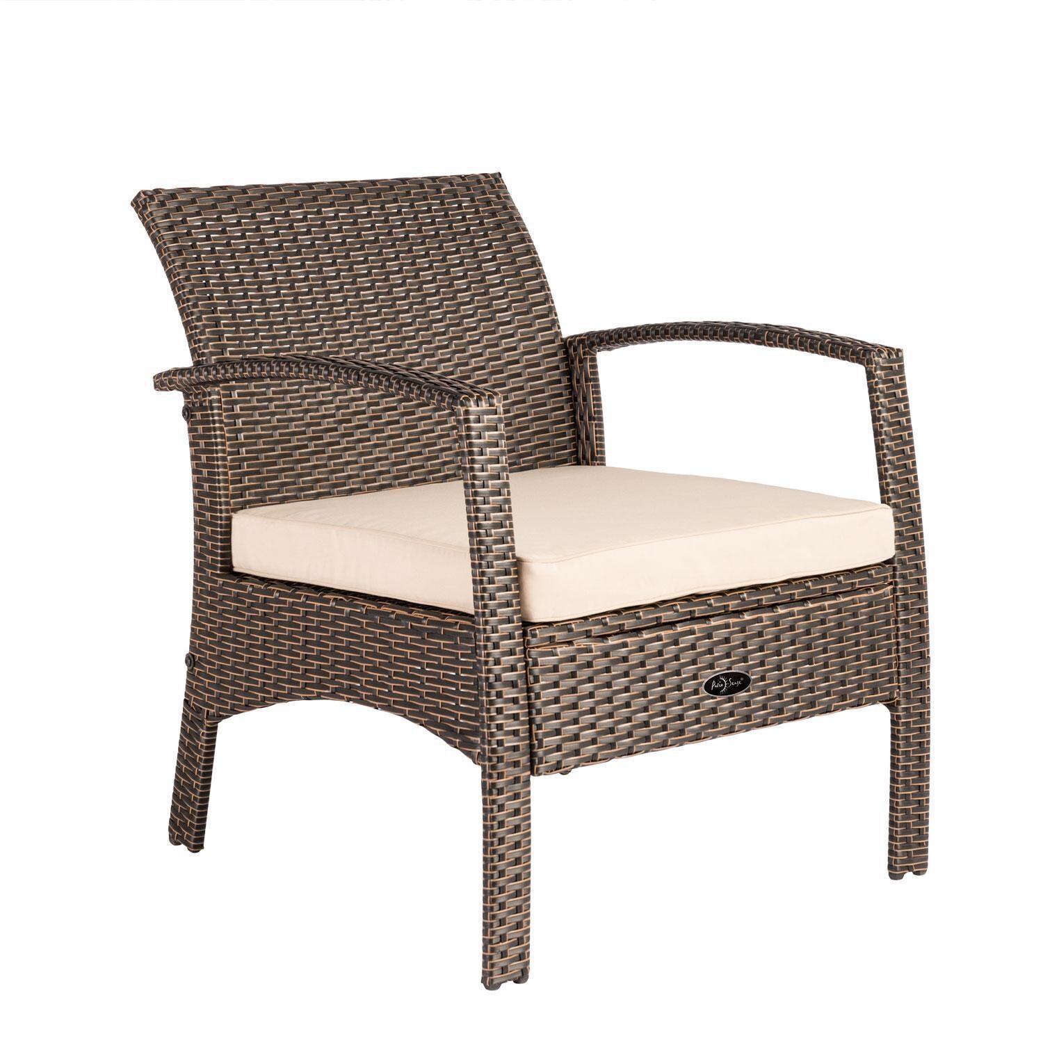 WestCay 62776 Resin Wicker Patio Club Chair in Antique Bronze by Ultimate Patio - Display - White Background thumbnail