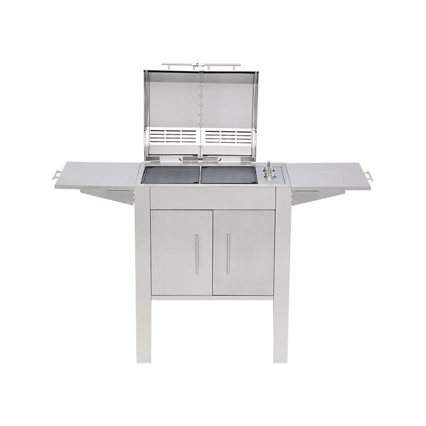 Kenyon C70415 Texan Knob Control 3000 Watt Split Lid Electric Grill - 240V - Shelves Up thumbnail