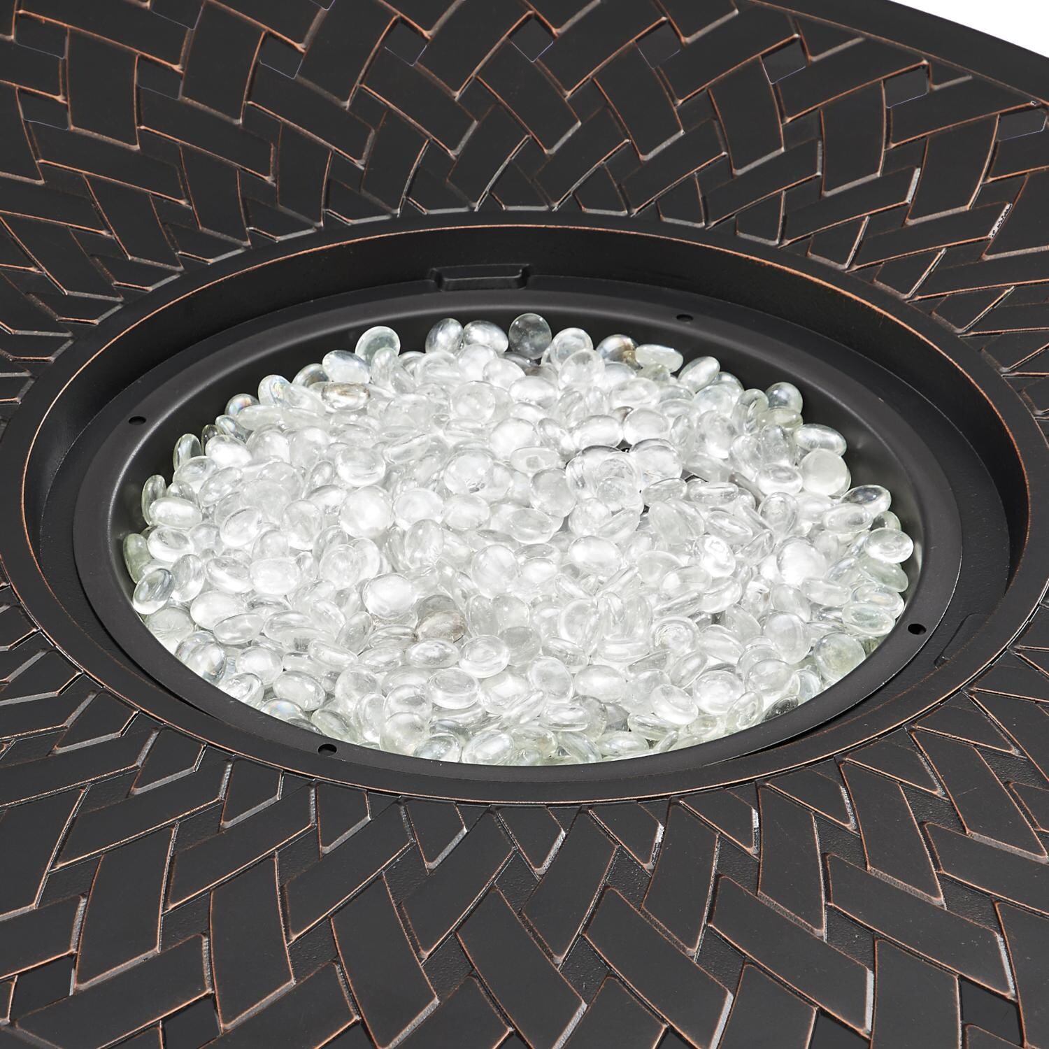 Ultimate Patio 63697-NG Palm Way 40-Inch Oval Aluminum Natural Gas Fire Pit - Burner thumbnail