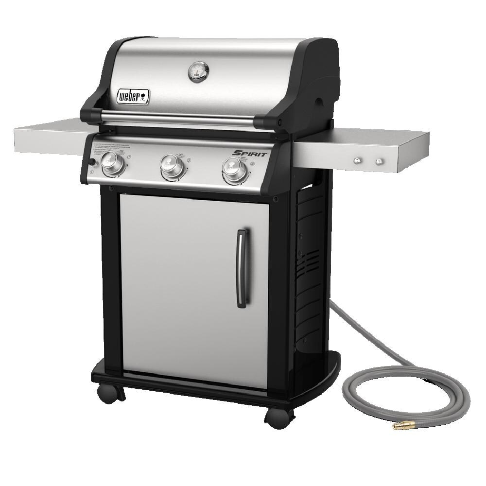 Weber - 47502001 - Spirit S-315 Freestanding Natural Gas Grill - Stainless Steel - Angled Left thumbnail