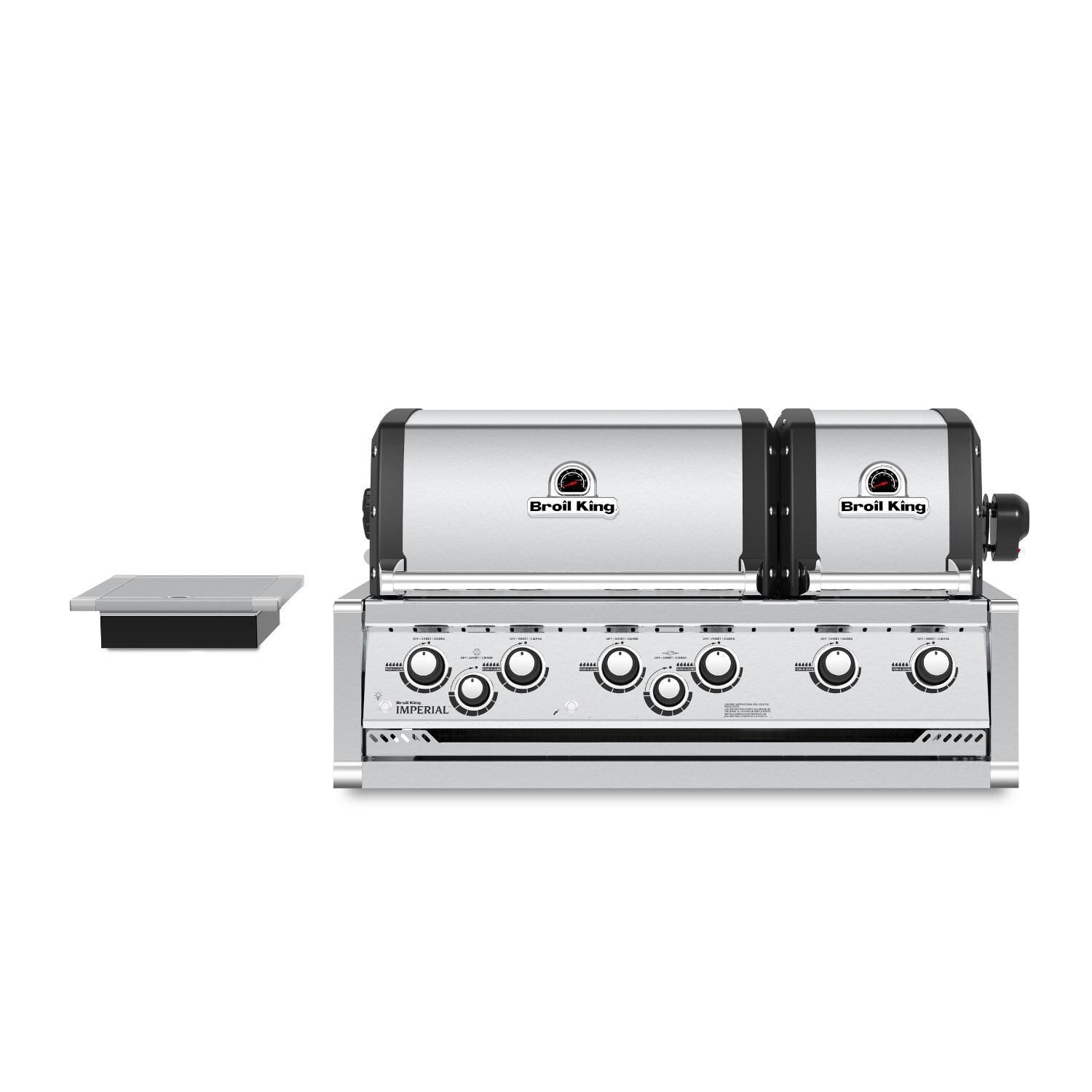 Broil King - 957084 - Imperial S 690i 6-Burner Built-In Propane Gas Grill With Rotisserie & Side Burner - Stainless Steel thumbnail