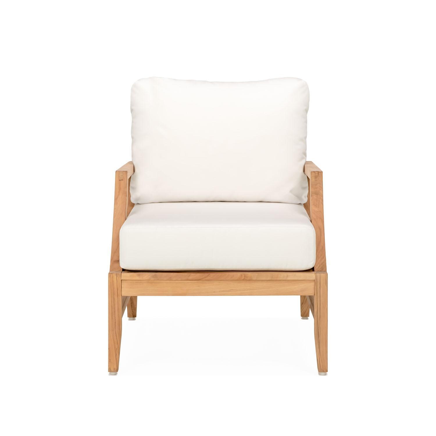 Teak + Table Charleston Club Chair in Natural - White Background thumbnail