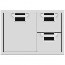 Aspire By Hestan 30-Inch Double Drawer And Single Storage Door Combo - Stealth - AESDR30-BK image