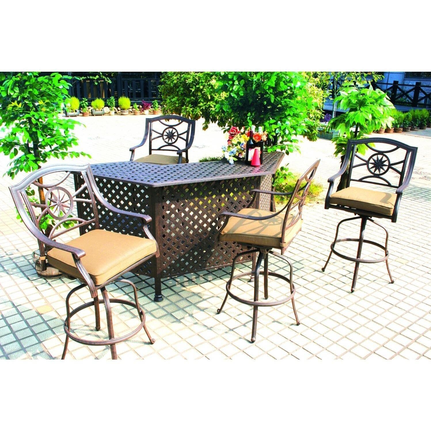 Darlee Ten Star 4-Person Patio Party Bar Set thumbnail