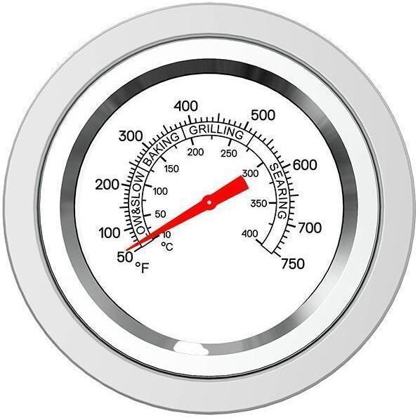 Everdure EKAMK1B 18 Inch Cast Aluminum Kamado Grill W/Stand - Temperature Gauge - White Background thumbnail
