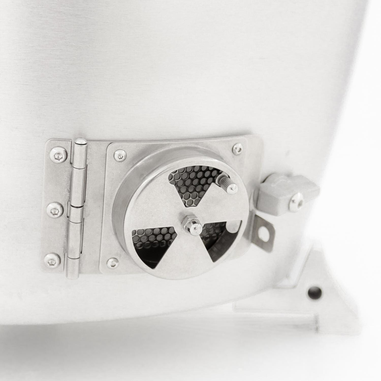 Blaze 20-Inch Cast Aluminum Kamado Grill - Bottom Vent Open thumbnail