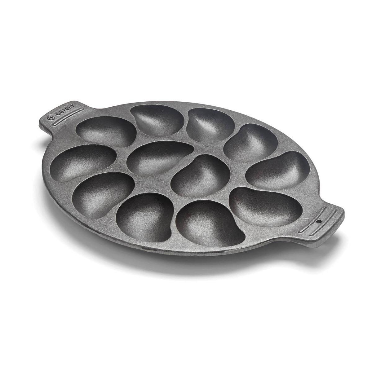 Large Cast Iron Oyster Pan - Full View thumbnail