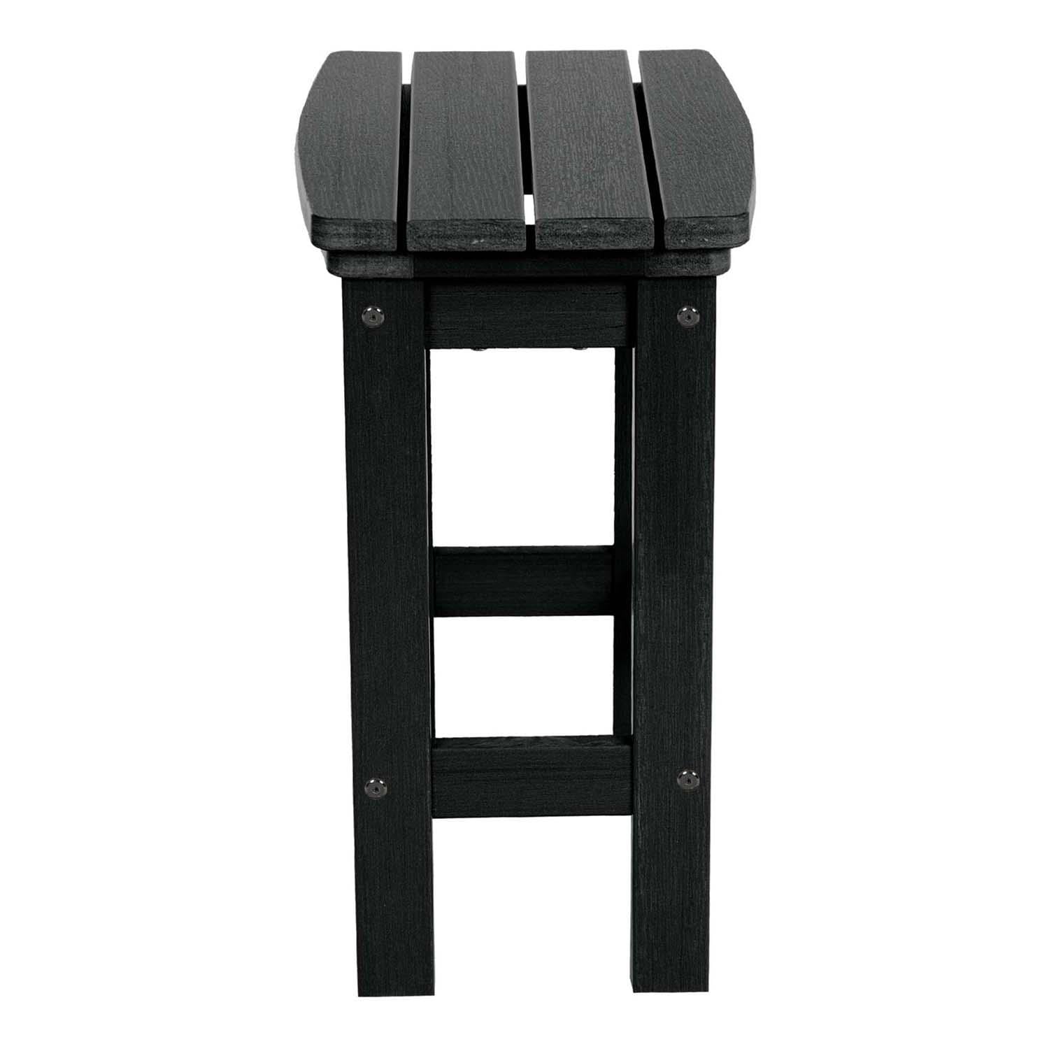 Hart Lane Polyresin Bar Stool Counter Height in Black By Lakeview Outdoor Designs - Side - White Background thumbnail