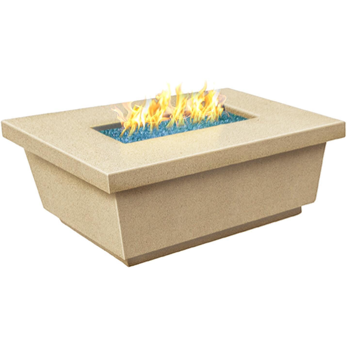 American Fyre Designs 783-CB-11V4PC Contempo 52-Inch Rectangular Propane Gas Firetable - Cafe Blanco thumbnail