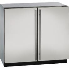 U-Line 3000 Series 36-Inch 6.9 Cu. Ft. Built-In Dual Zone Compact Refrigerator - Stainless Steel - U-3036RRS-00B image