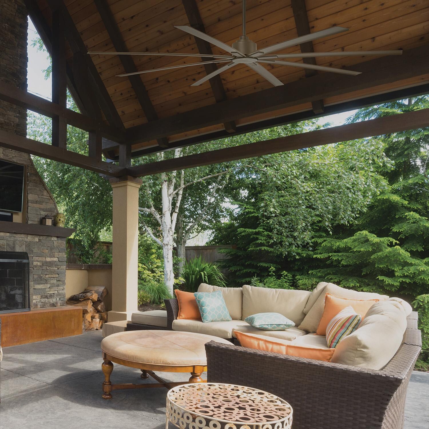 Minka-Aire F896-65-ORB Xtreme H2O 65-Inch 8-Blade Ceiling Fan in Oil Rubbed Bronze Finish w/ Oil Rubbed Bronze Blades - Lifestyle thumbnail