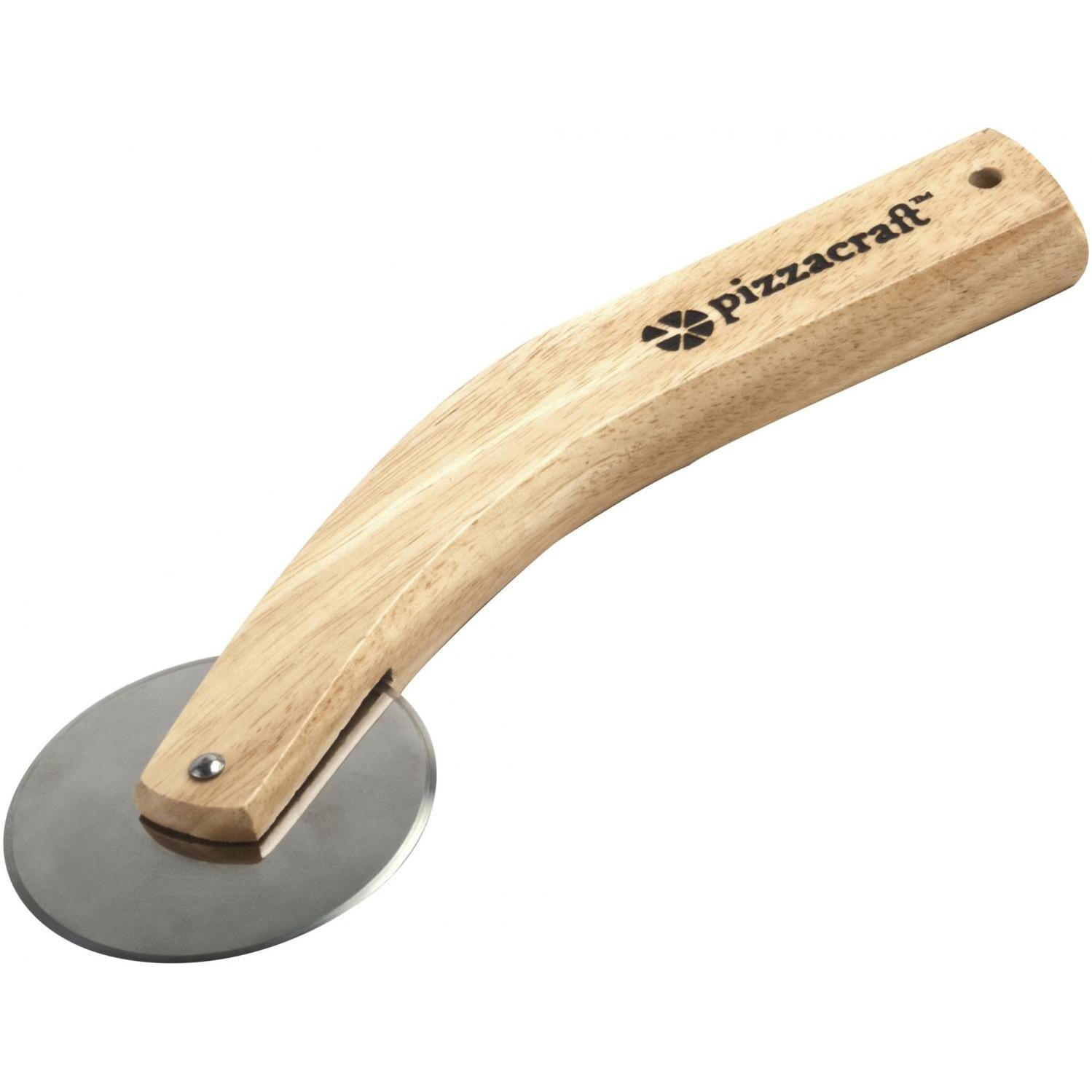 Pizzacraft Rotary Pizza Cutter With Wood Handle thumbnail