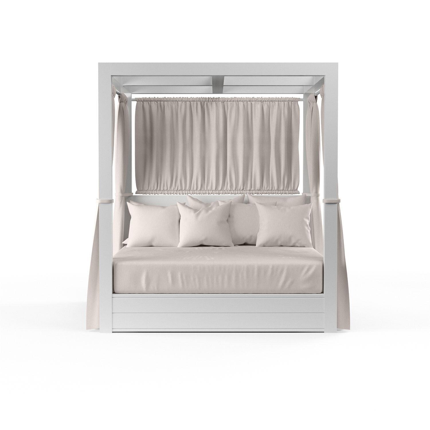 Newport Aluminum Resort King Daybed in Canvas Natural w/ No Welt by Sunset West - Front View - White Background thumbnail