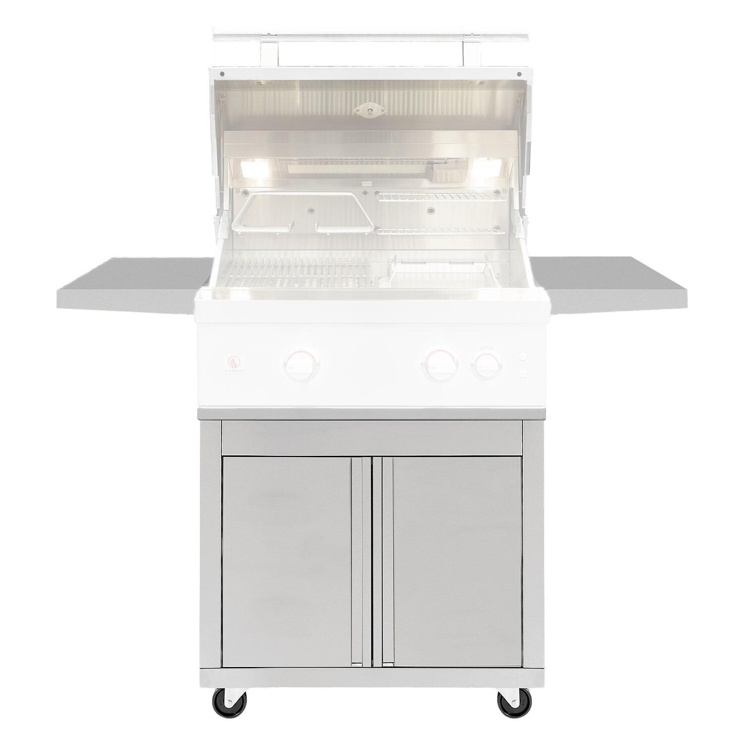 Summerset CART-QST30-DC Quest Deluxe 30-in Grill Cart - Grill - Open - White Background thumbnail
