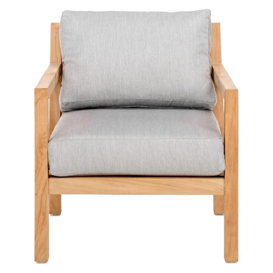 Teak + Table Monday Teak Patio Club Chair in Granite - White Background thumbnail