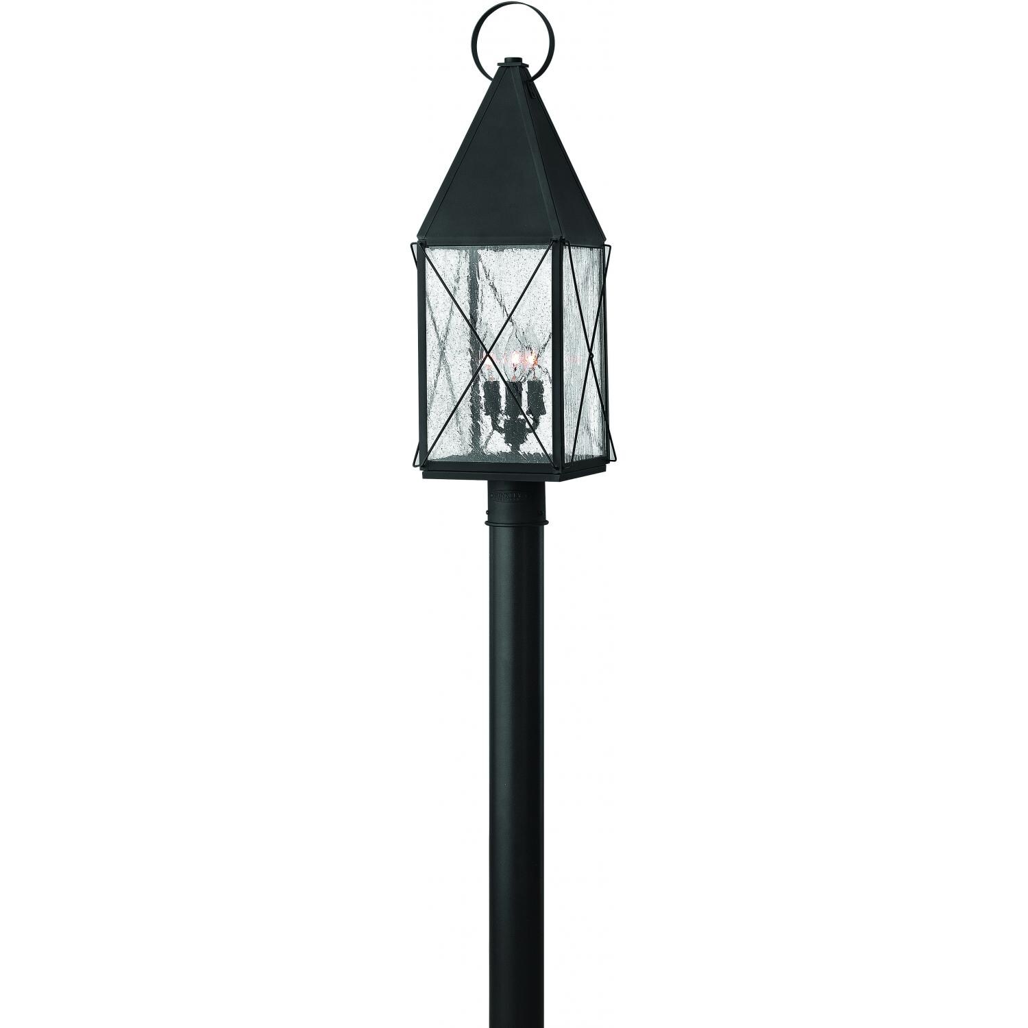 Hinkley Lighting York Three Light 28-Inch Outdoor Post Light - Black - 1841BK