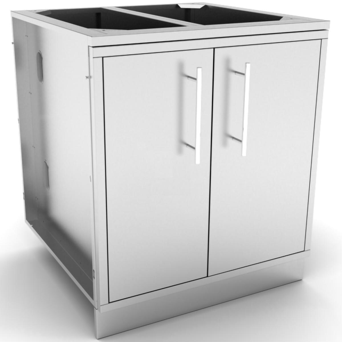 Sunstone SBC30DSPC 30-in Outdoor Kitchen Weather Sealed Dry Storage Island Cabinet - White Background thumbnail